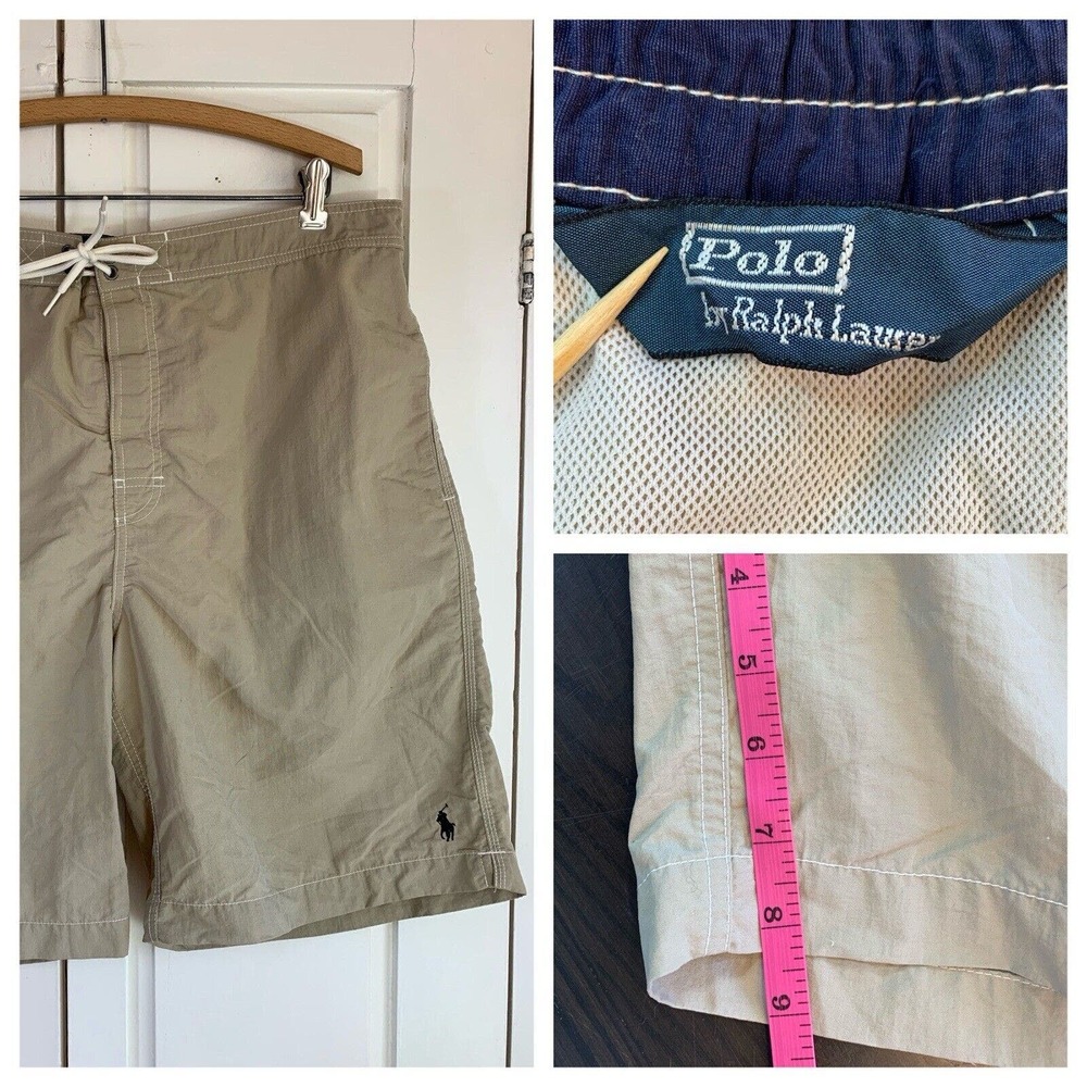 Polo Ralph Lauren‎ Swimwear Swim Trunks Mens XL Cargo Bathing Suit Shorts READ